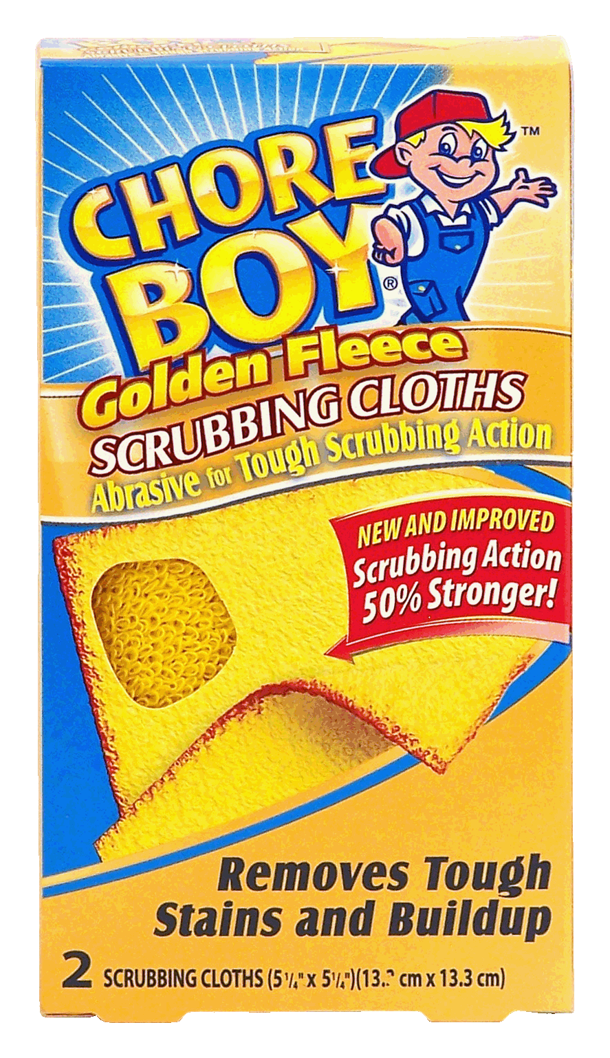 Chore Boy  golden fleece srubbing cloths, abrasive for tough scrubbing action Full-Size Picture